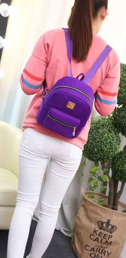 KW80229 Trendy Backpack Light Purple